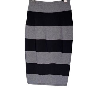 Lululemon Athletica Heathered Gray Slate Black Stretch Striped Luon Over Skirt 6